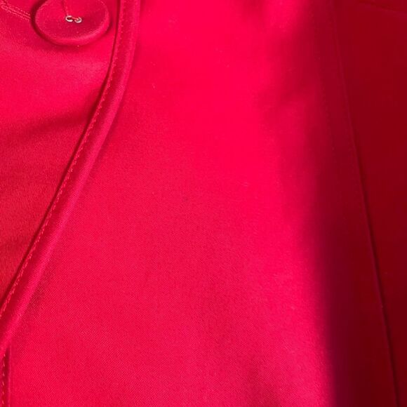 Harold’s Red Belted Mod Length Trench Coat 8 - Picture 8 of 9